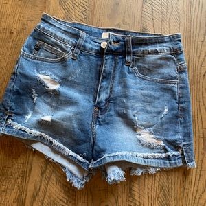 high rise jean shorts KANCAN
